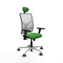 PIQUERAS Y CRESPO Silla de oficina Motilla con mecanismo Sincro, Verde y Blanco