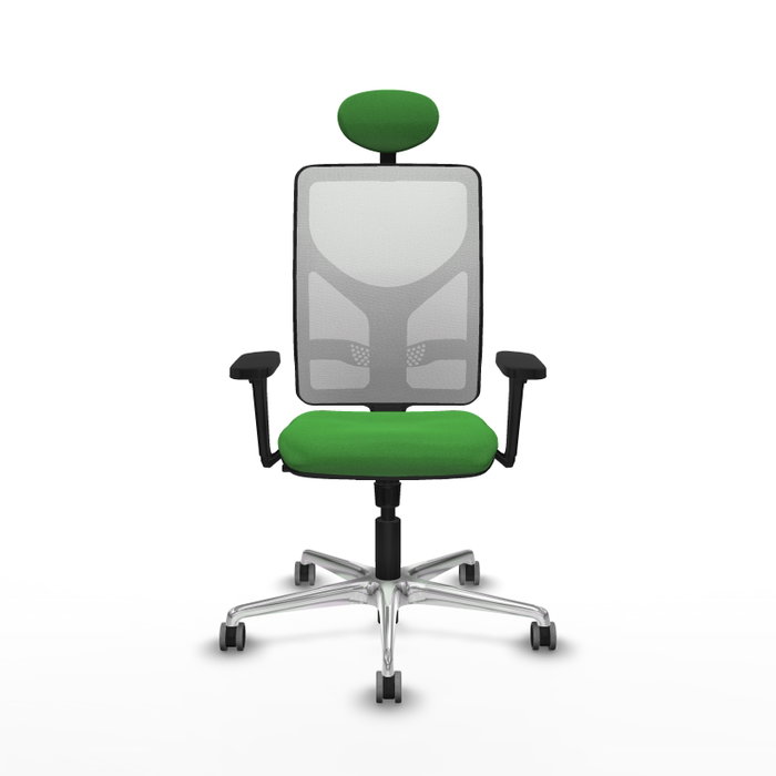 PIQUERAS Y CRESPO Silla de oficina Motilla con mecanismo Sincro, Verde y Blanco