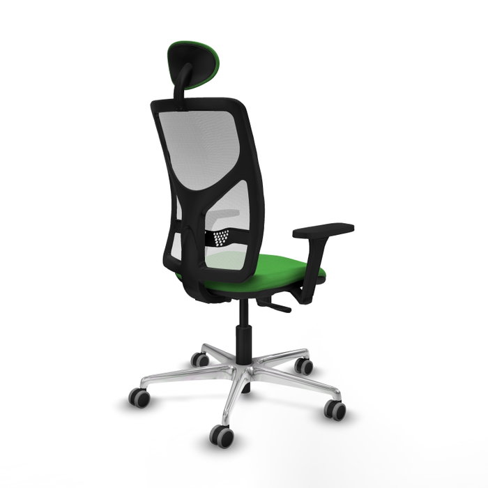 PIQUERAS Y CRESPO Silla de oficina Motilla con mecanismo Sincro, Verde y Blanco
