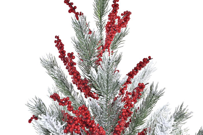 DKD Home Decor Árbol de Navidad Tradicional Rojo Verde PVC 35 x 70 x 35 cm (2 Unidades)