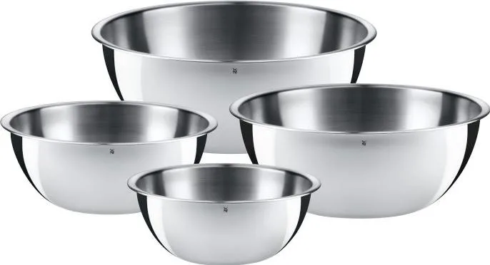 WMF Set de cuencos de cocina Gourmet de 4 piezas en acero inoxidable