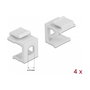 DeLOCK Cubierta Keystone blanca con apertura de 8,0 mm, 4 piezas