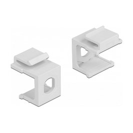 DeLOCK Cubierta Keystone blanca con apertura de 8,0 mm, 4 piezas