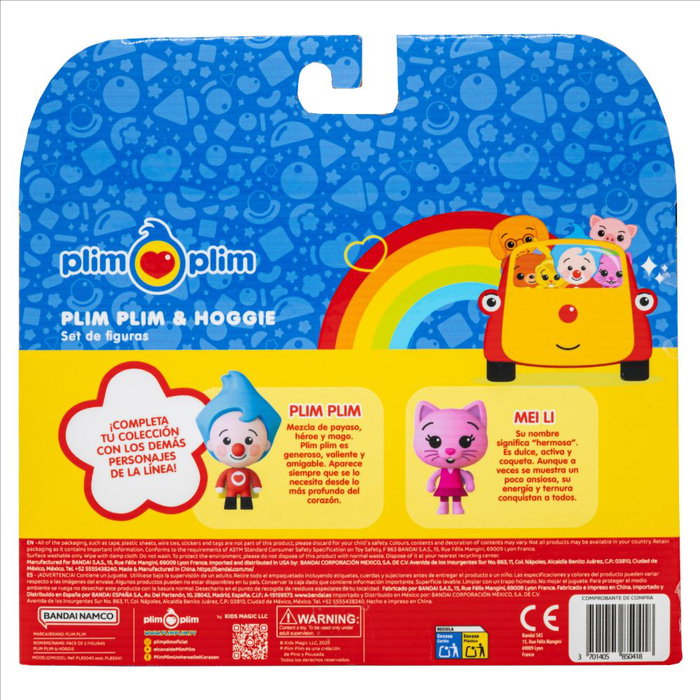 Bandai Pack de 2 Figuras de Plimplim: Gimnasta y Hoogie