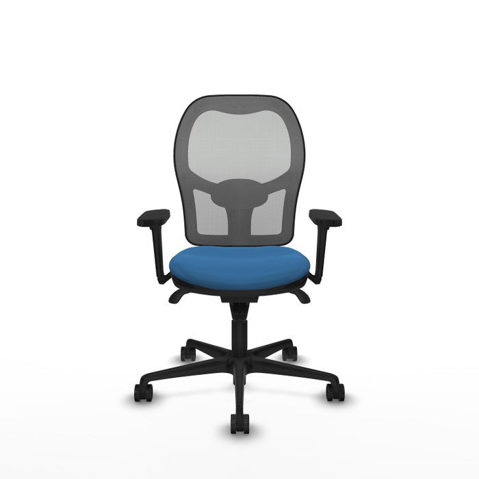 PIQUERAS Y CRESPO Silla de oficina Jorquera con mecanismo Sincro, Azul claro y Gris
