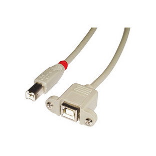 Lindy Cable de Extensión USB 2.0 Tipo B/B, 1m, Gris Lindy Cable de Extensión USB 2.0 Tipo B/B, 1m, Gris