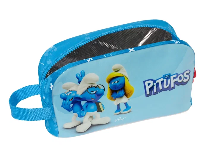 Portameriendas Térmico Los Pitufos Azul Azul cielo 21.5 x 12 x 6.5 cm