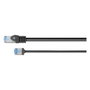 Goobay Ultraflexibles Cat.6a Patchkabel slim, U/FTP Negro 1m