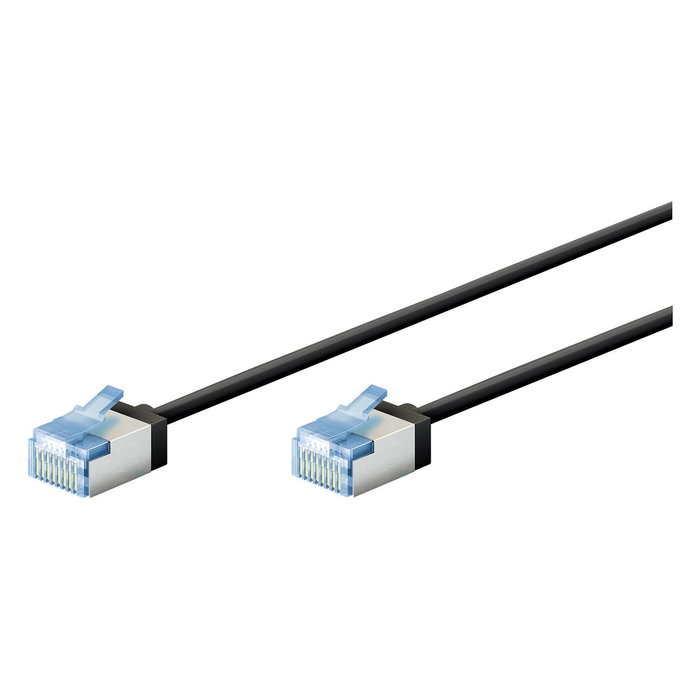Goobay Ultraflexibles Cat.6a Patchkabel slim, U/FTP Negro 1m