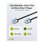 Goobay Ultraflexibles Cat.6a Patchkabel slim, U/FTP Negro 1m
