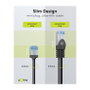 Goobay Ultraflexibles Cat.6a Patchkabel slim, U/FTP Negro 1m