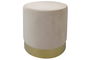 DKD Home Decor Reposapiés Burdeos Beige Poliéster 40 x 42 x 40 cm (2 Unidades)