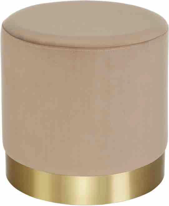 DKD Home Decor Set de 2 Reposapiés de Terciopelo Burdeos y Beige
