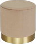 DKD Home Decor Set de 2 Reposapiés de Terciopelo Burdeos y Beige
