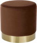 DKD Home Decor Set de 2 Reposapiés de Terciopelo Burdeos y Beige