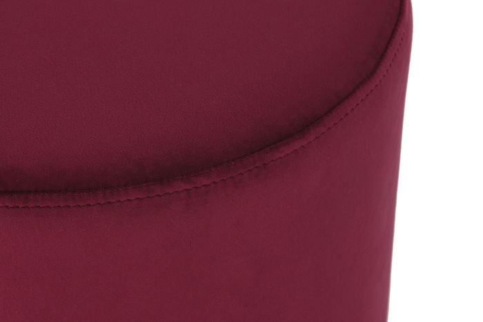 DKD Home Decor Reposapiés Burdeos Beige Poliéster 40 x 42 x 40 cm (2 Unidades)