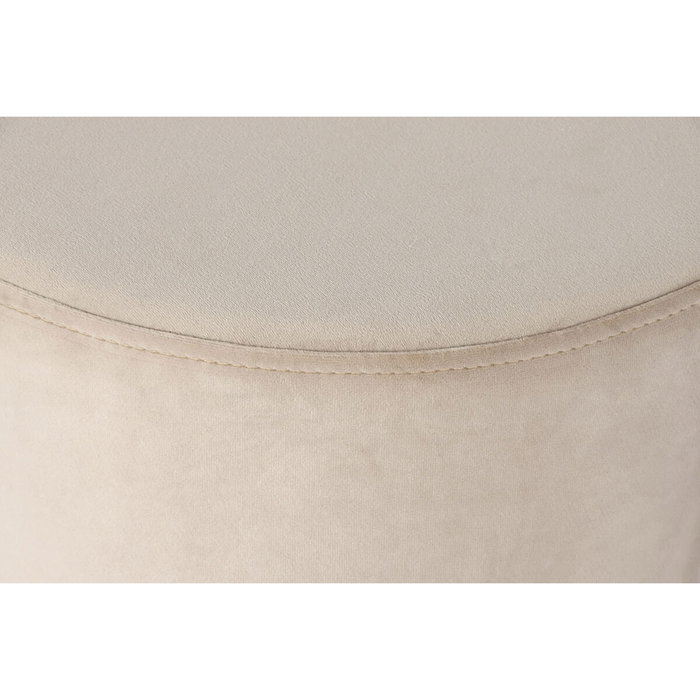 DKD Home Decor Set de 2 Reposapiés de Terciopelo Burdeos y Beige