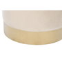 DKD Home Decor Set de 2 Reposapiés de Terciopelo Burdeos y Beige