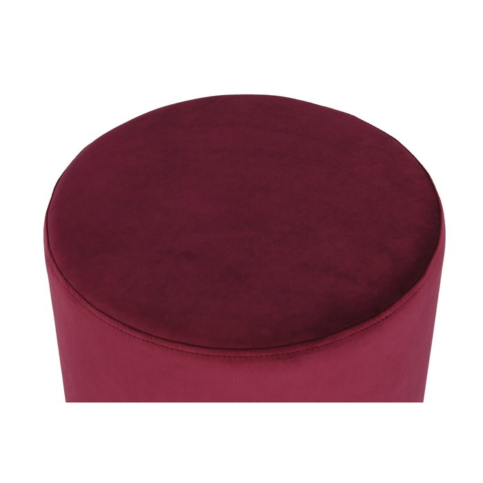 DKD Home Decor Set de 2 Reposapiés de Terciopelo Burdeos y Beige