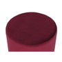 DKD Home Decor Set de 2 Reposapiés de Terciopelo Burdeos y Beige