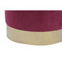 DKD Home Decor Set de 2 Reposapiés de Terciopelo Burdeos y Beige