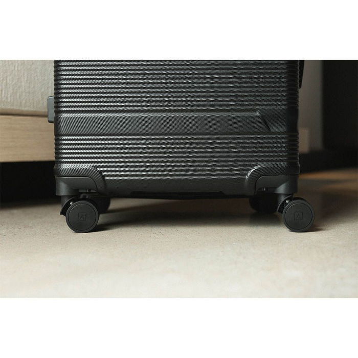 Numada Maleta Cabina Negra 55x20x40cm - Apta Bajo Coste, ABS Texturizado, 4 Ruedas 360°, Candado