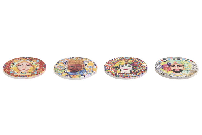 DKD Home Decor Posavasos Sicilia 2024 Multicolor