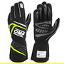 Omp Guantes First Gloves My2025 FIA 8856-2018 Negro - Fluo Amarillo Talla XS OMPIB0-0776-B01-178-XS