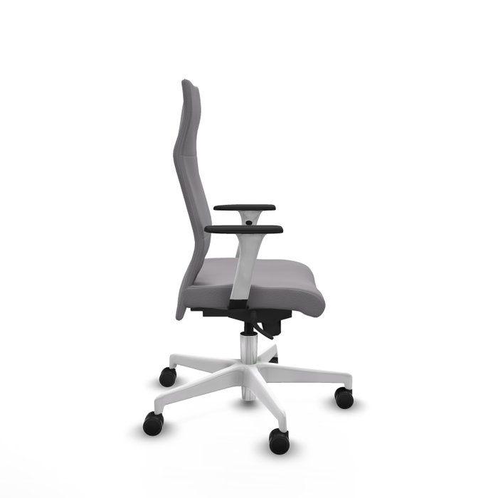PIQUERAS Y CRESPO Sillón Albacete Gris con Mecanismo Sincro y Base Blanca PIQUERAS Y CRESPO Sillón Albacete Gris con Mecanismo Sincro y Base Blanca