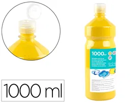 Liderpapel Tempera liquida escolar superlavable 1000 ml amarillo