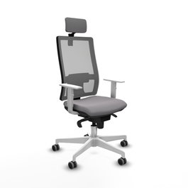 PIQUERAS Y CRESPO Silla de oficina Horna con mecanismo Sincro, Gris