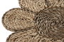 DKD Home Decor Individual Tropical Natural Seagrass Poliéster Flor 38 x 38 x 1 cm (4 Unidades)