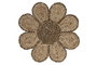 DKD Home Decor Individual Tropical Natural Seagrass Poliéster Flor 38 x 38 x 1 cm (4 Unidades)