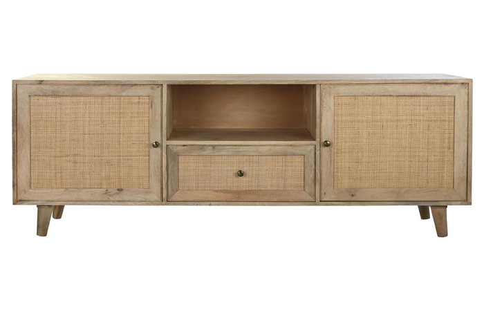 DKD Home Decor Mueble TV Mango y Ratán 180x40x64 Natural Marrón DKD Home Decor Mueble TV Mango y Ratán 180x40x64 Natural Marrón