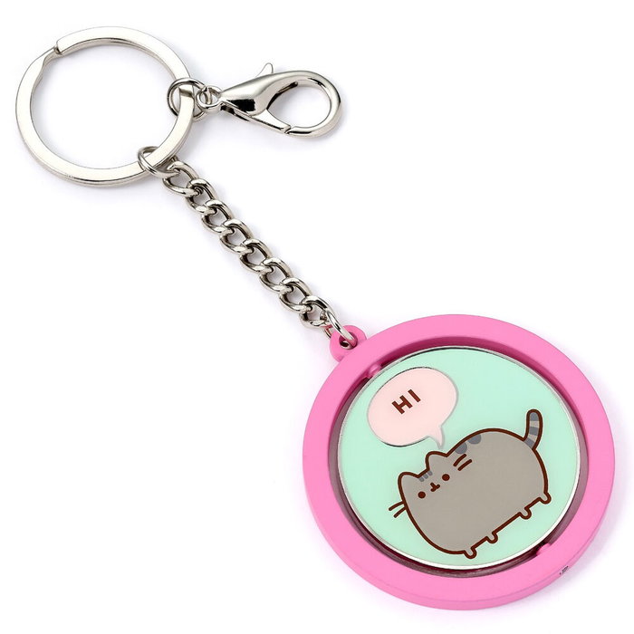 The Carat Shop Llavero Pusheen Rosa y Azul ¡Hola/Adiós! Giratorio de Aleación de Zinc