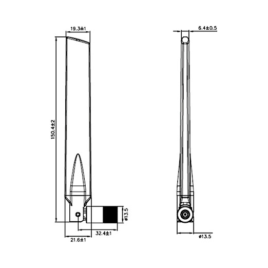 DeLOCK 88898 Antena WiFi RP-SMA Omnidireccional 5 dBi 2.4/5 GHz 802.11 ac/a/b/g/n para Red WLAN, Color Negro