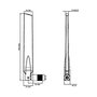 DeLOCK 88898 Antena WiFi RP-SMA Omnidireccional 5 dBi 2.4/5 GHz 802.11 ac/a/b/g/n para Red WLAN, Color Negro