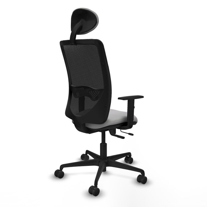 PIQUERAS Y CRESPO Silla de oficina Zulema con mecanismo Sincro/Traslack, Gris claro y Negro