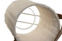DKD Home Decor Set de 2 Portavelas de Ratán y Cristal con Asa