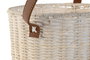 DKD Home Decor Set de 2 Portavelas de Ratán y Cristal con Asa