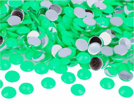 Innspiro Gemas decorativas acrílicas círculo verde fluor 10mm (2000u) de aproximación
