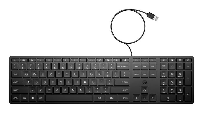 HP Teclado USB Cableado 320K para Escritorio Negro