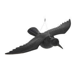 Edm Cuervo Volador Ahuyenta Pájaros Plástico Negro 58 cm para Jardín y Huertos