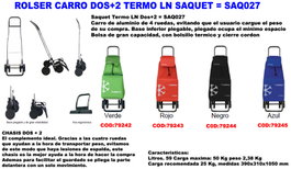 ROLSER Finstock Carro Dos+2 Termo LN Saquet Verde