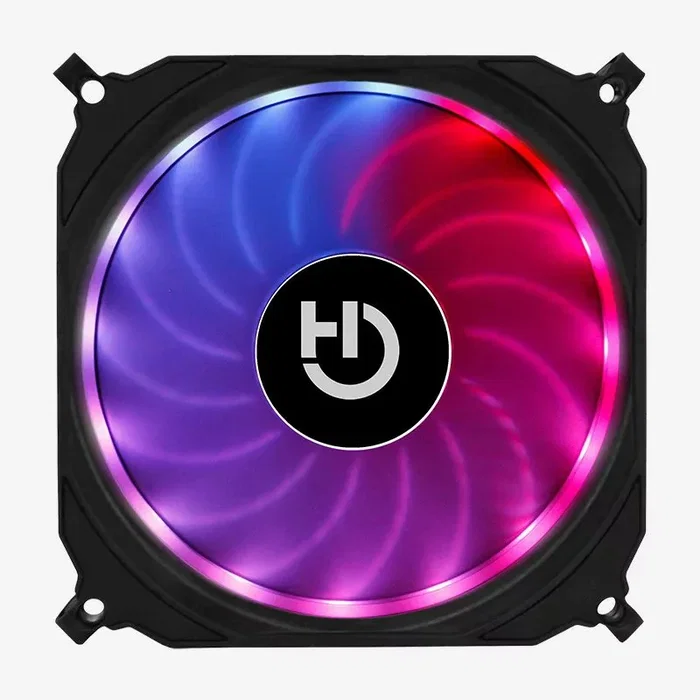 Hiditec N10 Ventilador para PC 12cm ARGB Negro - 7 Aspas, Cojinete Hidráulico, 16 LEDs Direccionables, 53 CFM, Bajo Ruido (16 dBA), 3-pin + 4-pin, 1 Unidad