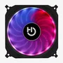 Hiditec N10 Ventilador para PC 12cm ARGB Negro - 7 Aspas, Cojinete Hidráulico, 16 LEDs Direccionables, 53 CFM, Bajo Ruido (16 dBA), 3-pin + 4-pin, 1 Unidad