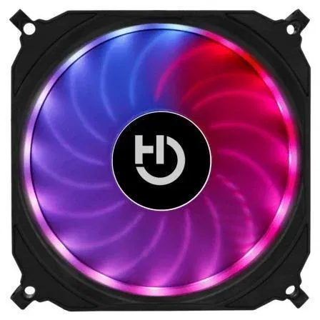 Hiditec Ventilador N10 ARGB 12cm, Refrigeración Avanzada, Flujo de Aire 53 CFM, Iluminación ARGB Uniforme, 16 dBA