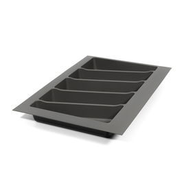 HERRAJES ALK Cubertero Modelo Auro para Cajón Cocina Módulo 300-1000, Acabado Antracita/Blanco, Módulo 400mm, Plástico Resistente Fabricado en España
