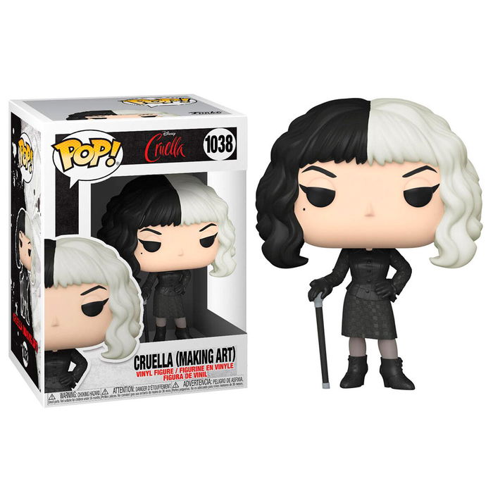 Funko Figura POP Disney Cruella Making Art de Vinilo de 9cm en Caja Regalo con Ventana