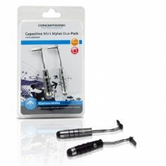 Conceptronic Juego 2 Lápices Capacitivos para Smartphone y Tableta, Ideal para Dibujar, Editar Fotos y Crear Notas